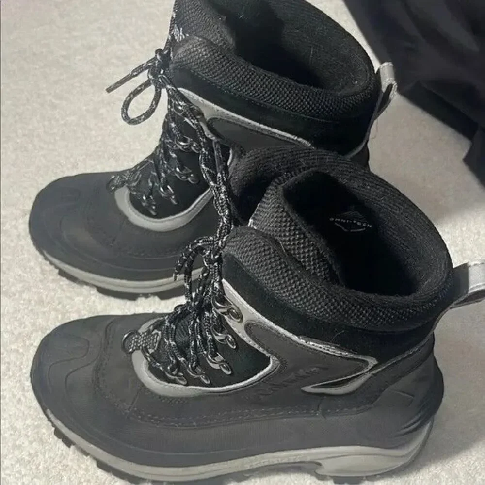 Columbia Waterproof Hiking Boots Women's Size 8.5 Gray/Black #1268802010 BL37270